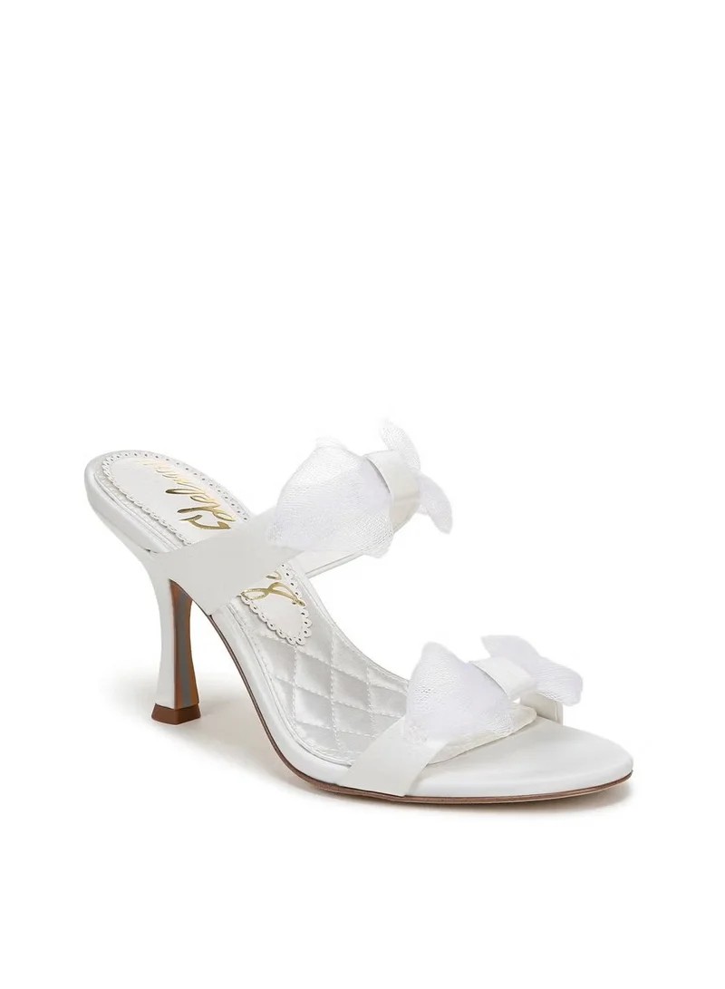 Sam Edelman WHITE Jasmine Double Strap Heel Mule for Women | Best Price UAE